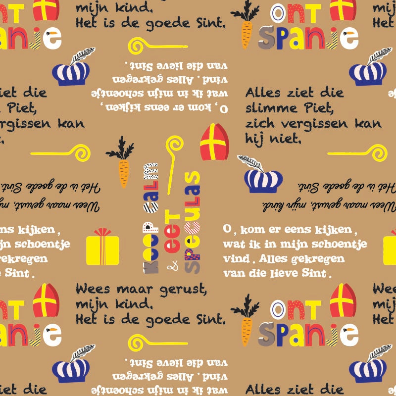 Sinterklaas cadeaupapier - D043